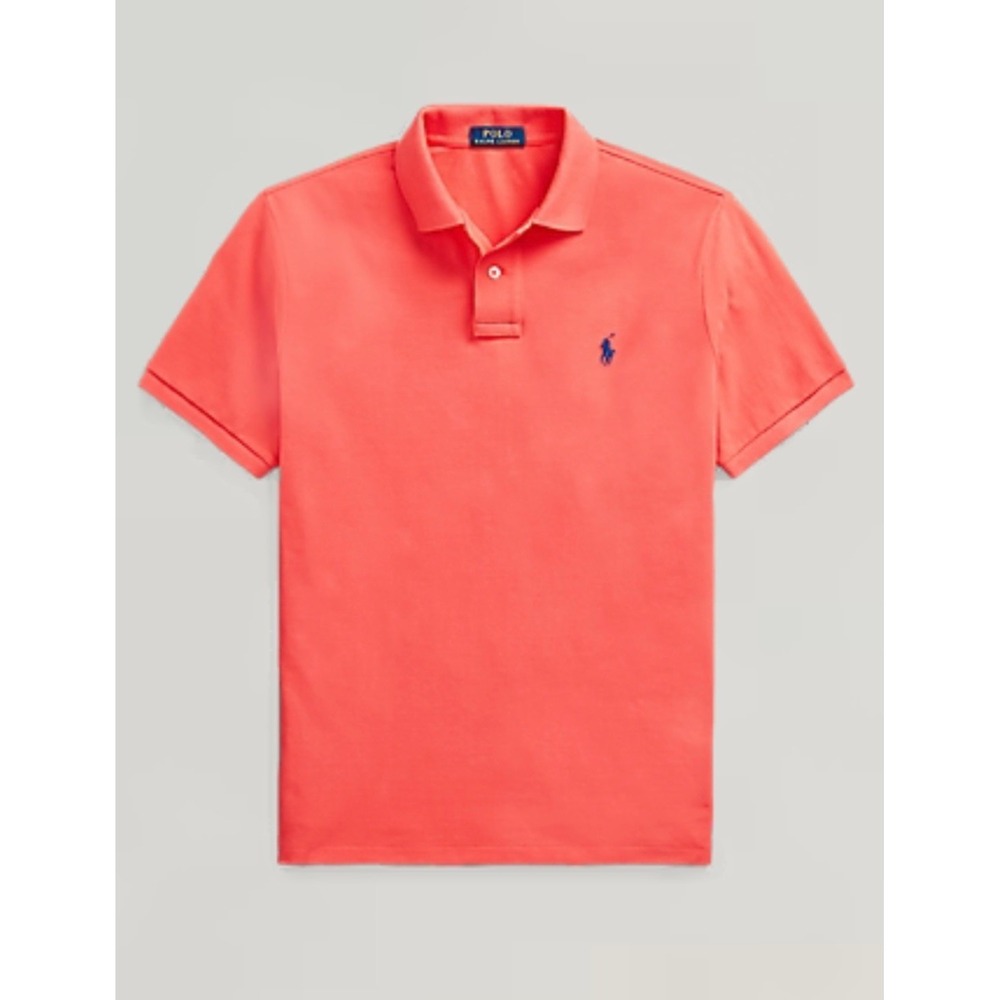 Polo Ralph Lauren Classic Fit Mens Coral Red Short Sleeve Polo Shirt Size M
